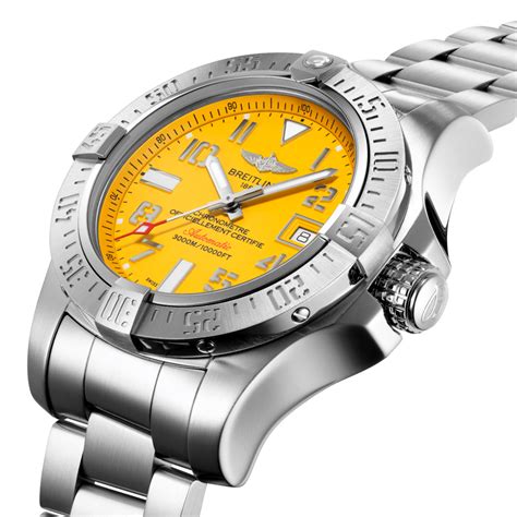 yellow breitling|Breitling avenger seawolf yellow.